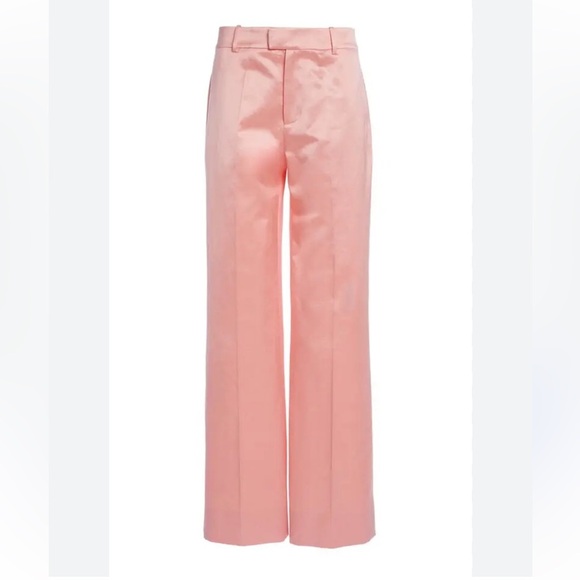 Del Core Pants Woman peach satin pant size 42 NWT - Picture 1 of 11